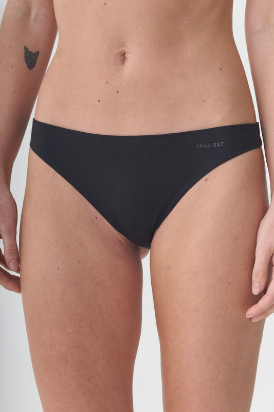 Pack x 3 bombacha vedetina de algodón sin costuras - Negro Off White Nude