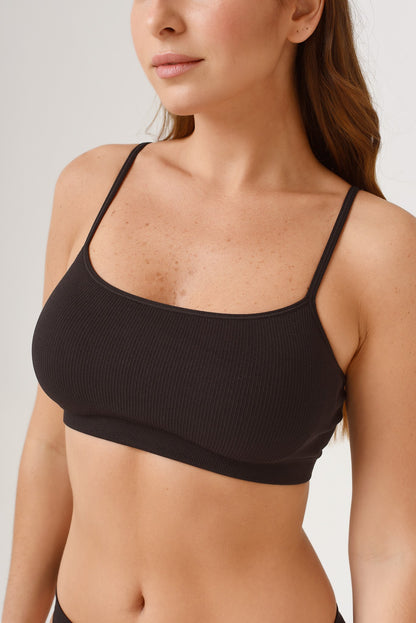 Corpiño morley skin con copas desmontables - Negro