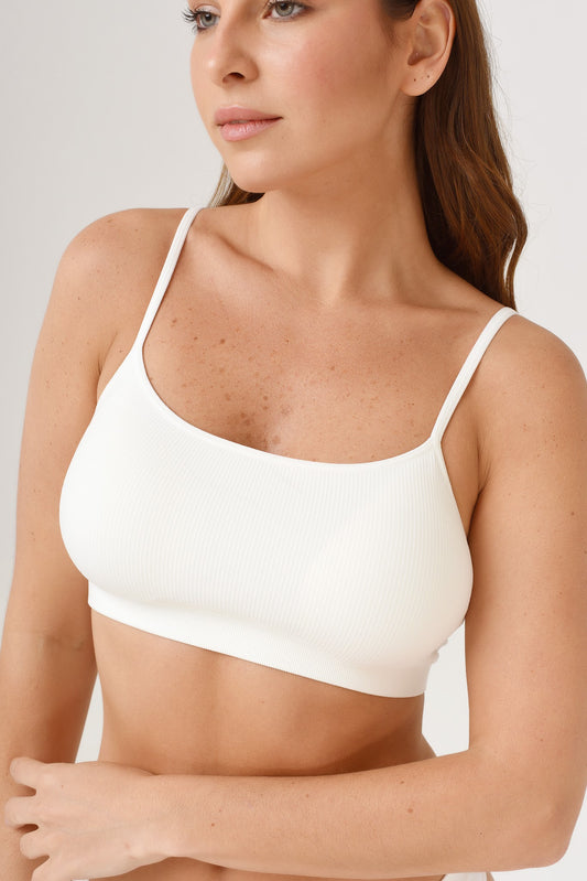 Corpiño morley skin con copas desmontables - Off White