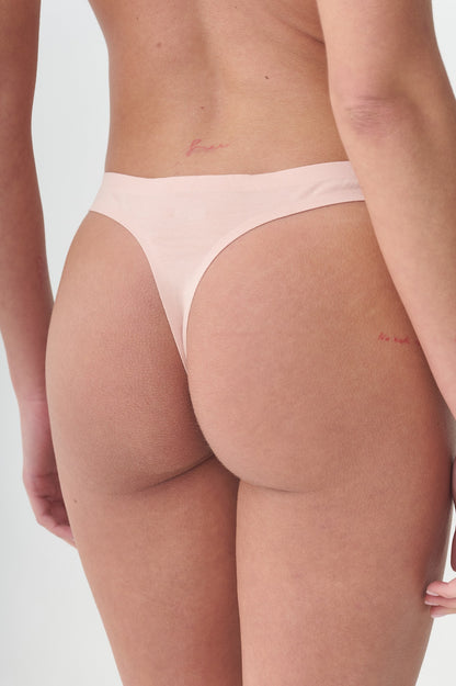 Pack x 3 bombacha colaless de algodón sin costuras - Negro Off White Nude