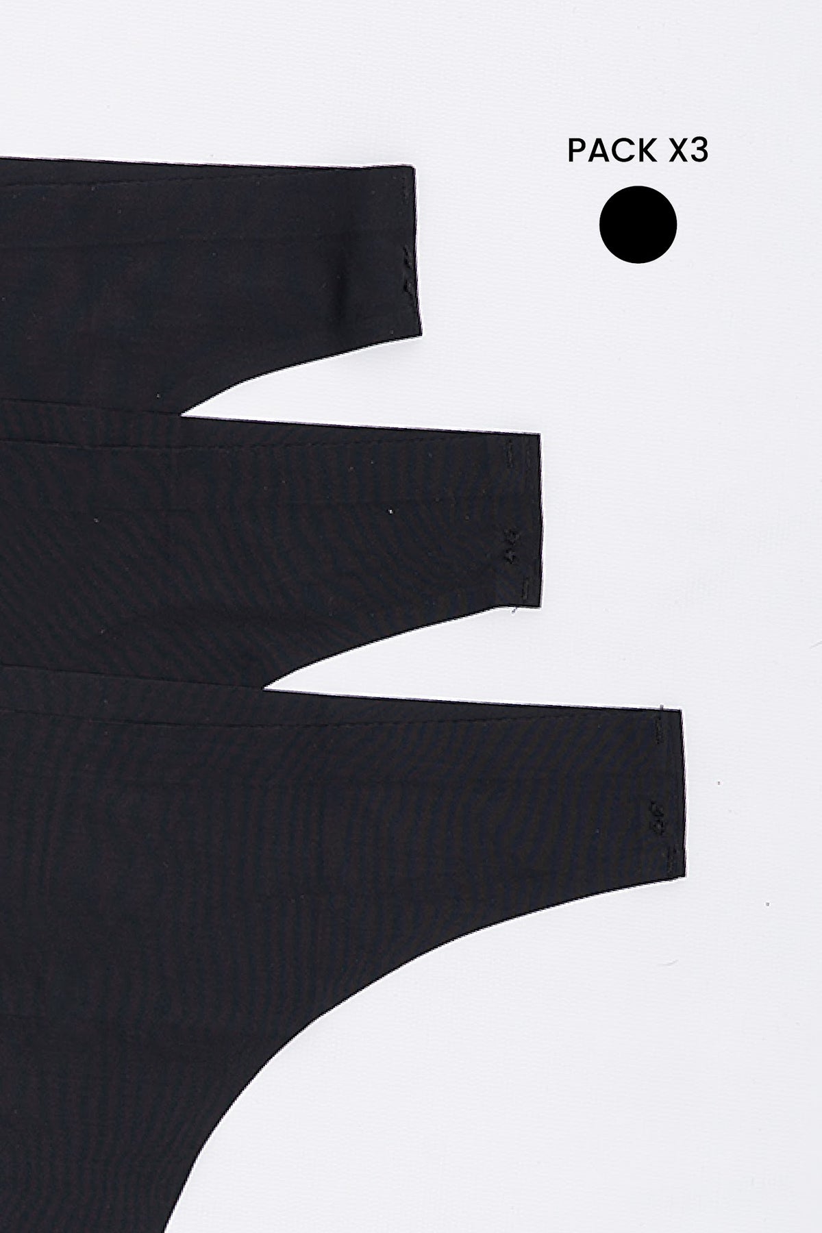Pack Colaless X 3 segunda piel - Negro