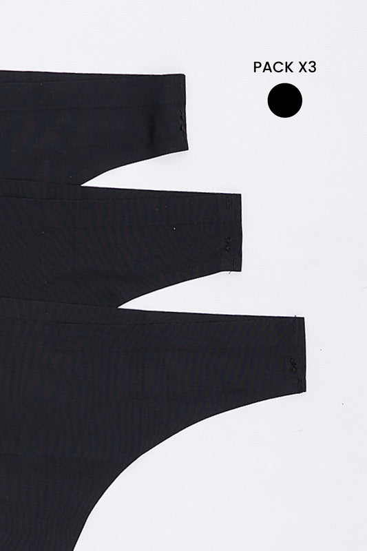 Pack Colaless X 3 segunda piel - Negro