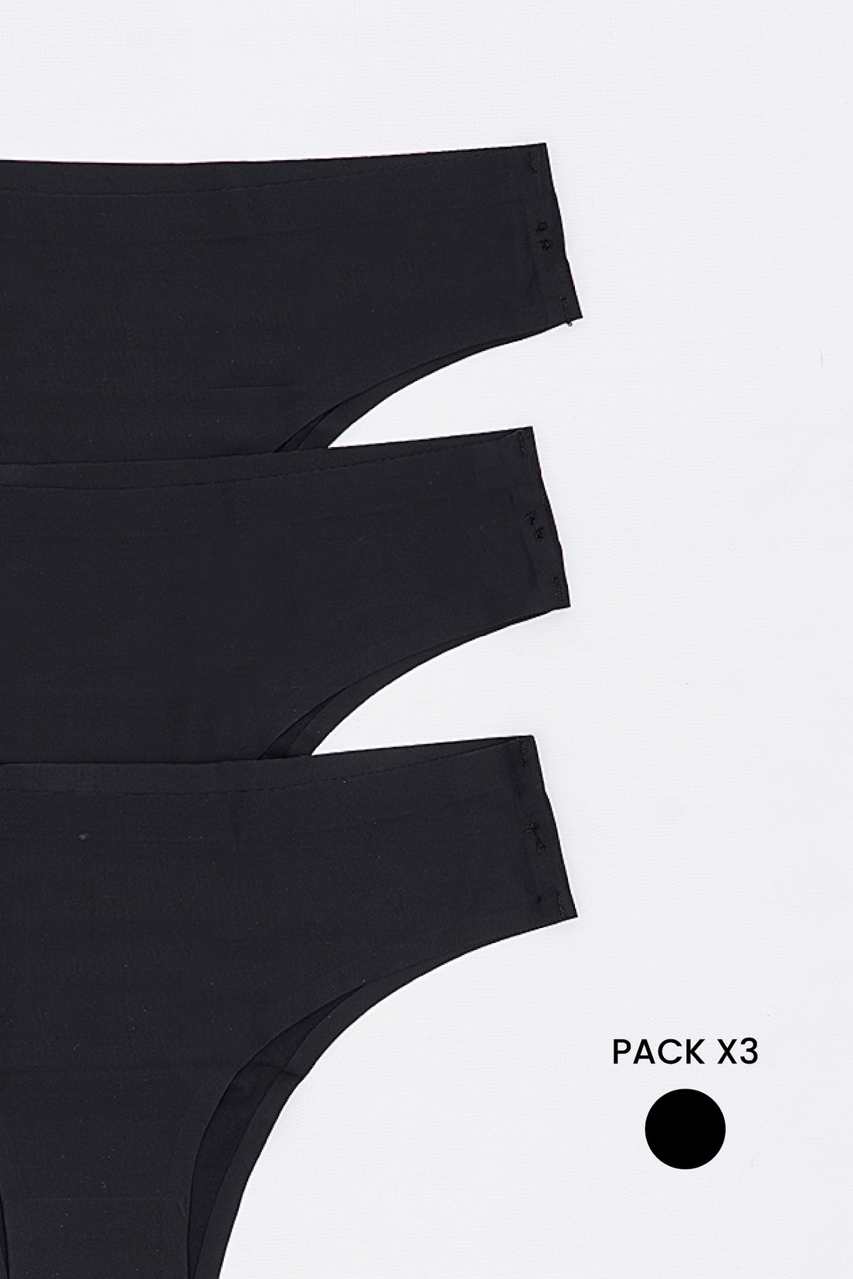 Pack vedetina X 3 segunda piel - Negro