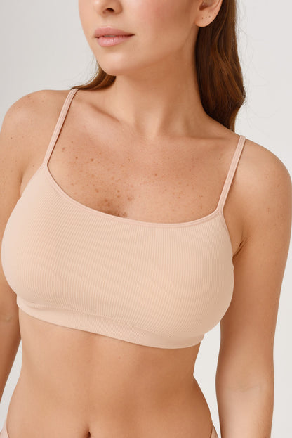 Corpiño morley skin con copas desmontables - Nude
