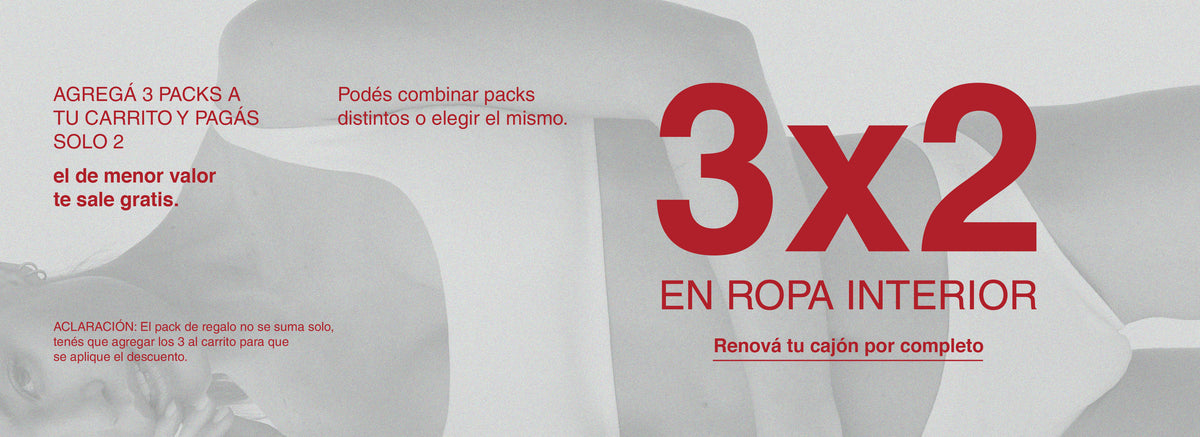 3x2 Packs ropa interior